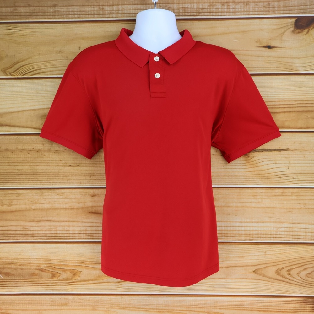Arizona Jean Co. Polo Golf Shirt Mens Size XXL Red Polyester Short Sleeve Collar
